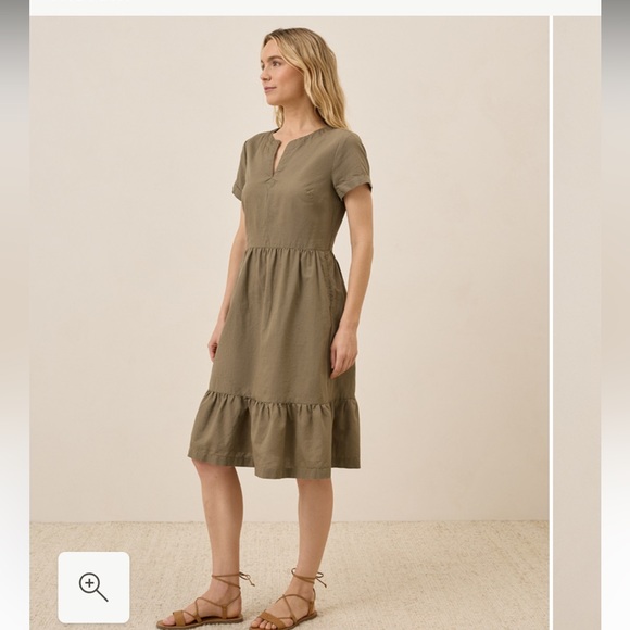 PACT dress. Elegant BLACK Midi Dress - Picture 2 of 3